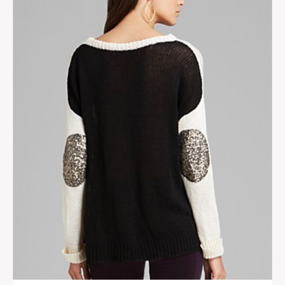 Vintage Havana sequin patch sweater M